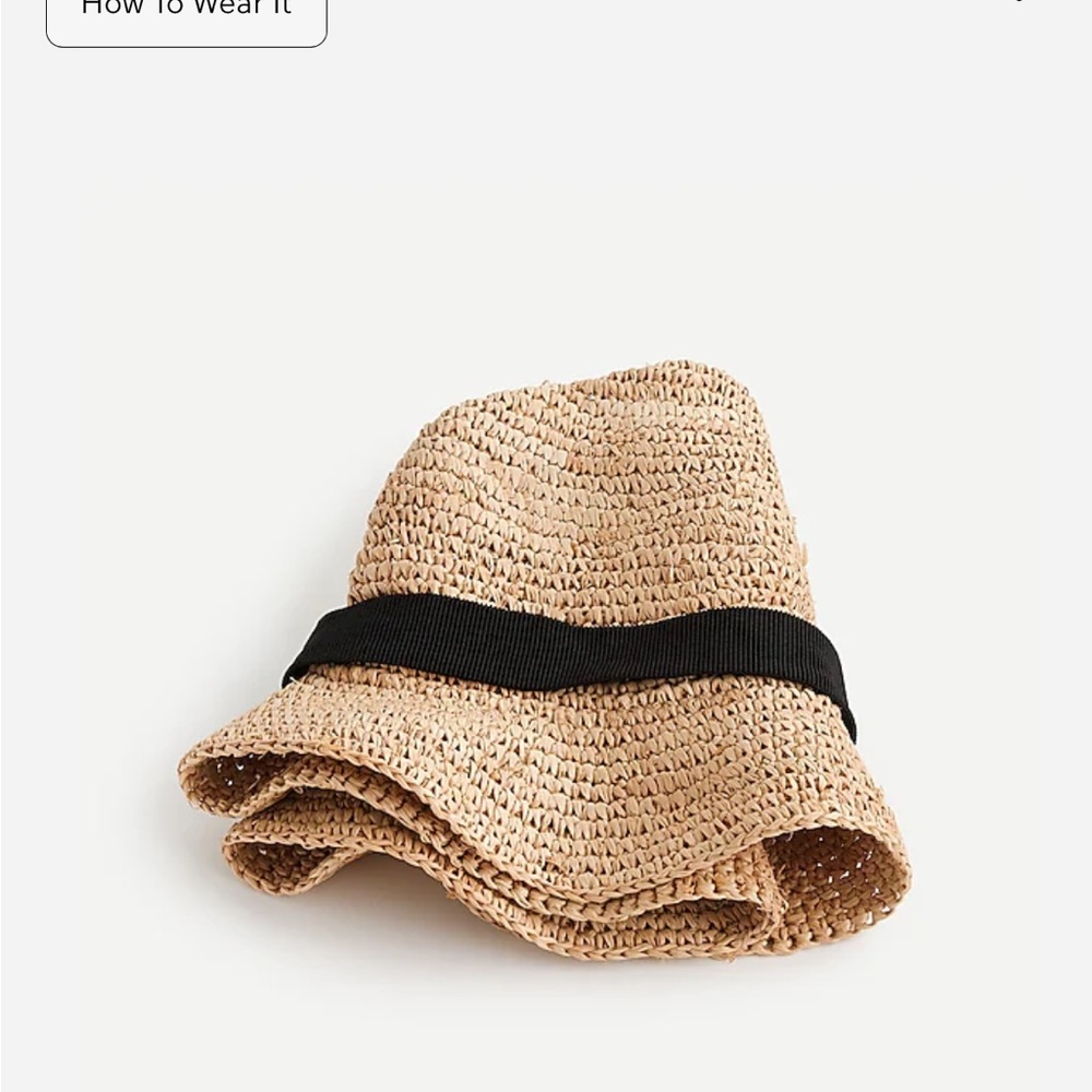 J.Crew Packable Straw Hat - Picture 2 of 6